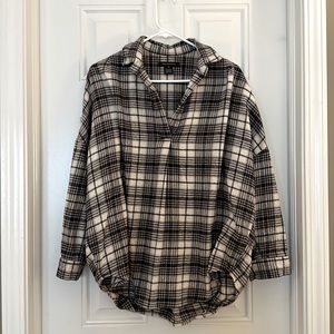 French Connection stylish flannel popover
